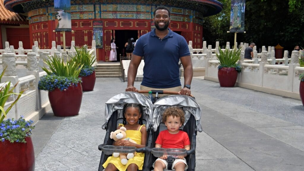 Epcot - parent with stroller