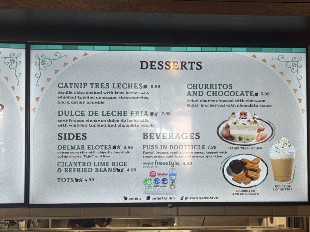 Universal Kids Resort- Comidas y Leche Menu 2