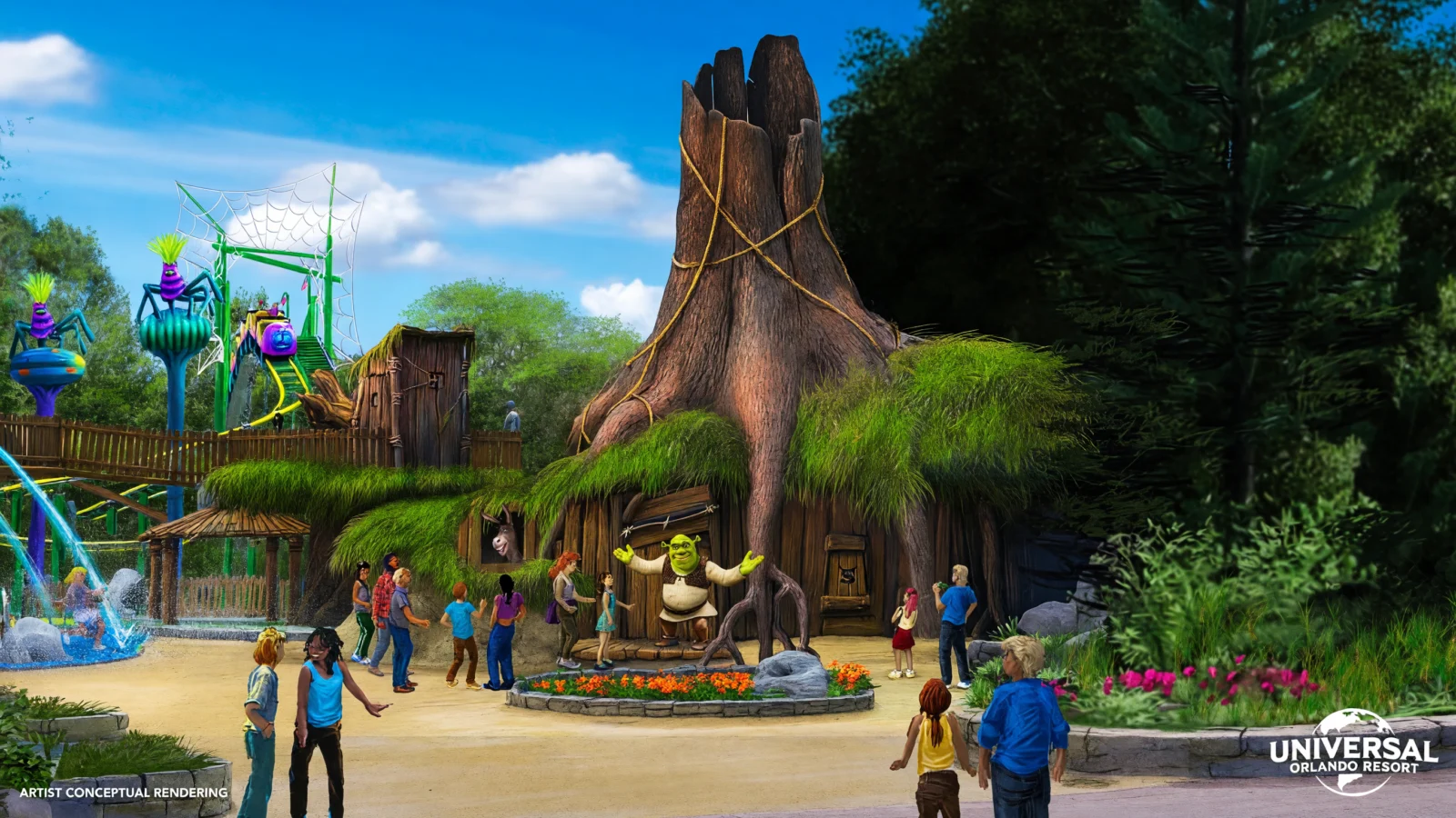 Shreks Swamp Universal Kids Frisco - Shrek and Fiona Meet-and-Greet photo